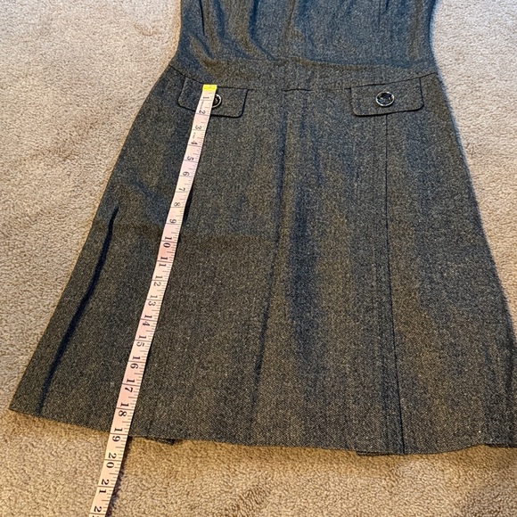 Ann Taylor Virgin Wool Cap Sleeve Dress Suiting Lined Size 0 Brown - Picture 9 of 11